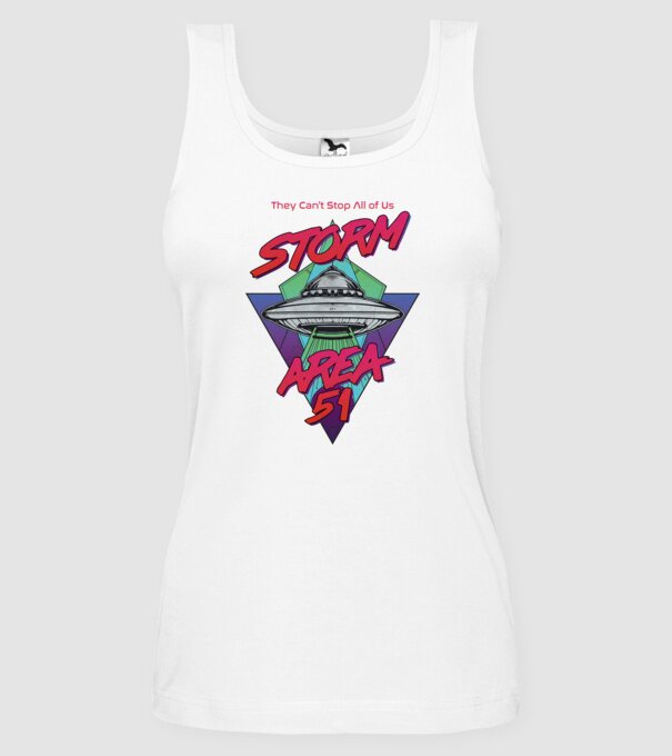 storm area 51 ufo model alb pe tricou
