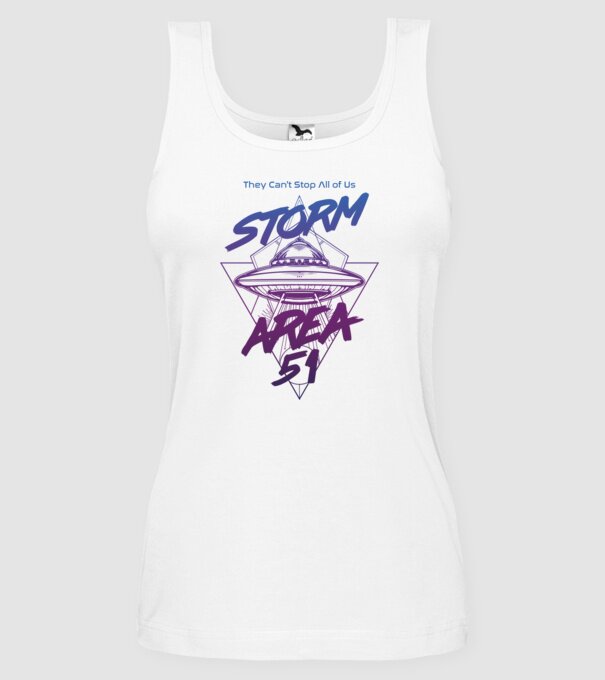 storm area 51 ufo purple model alb pe tricou