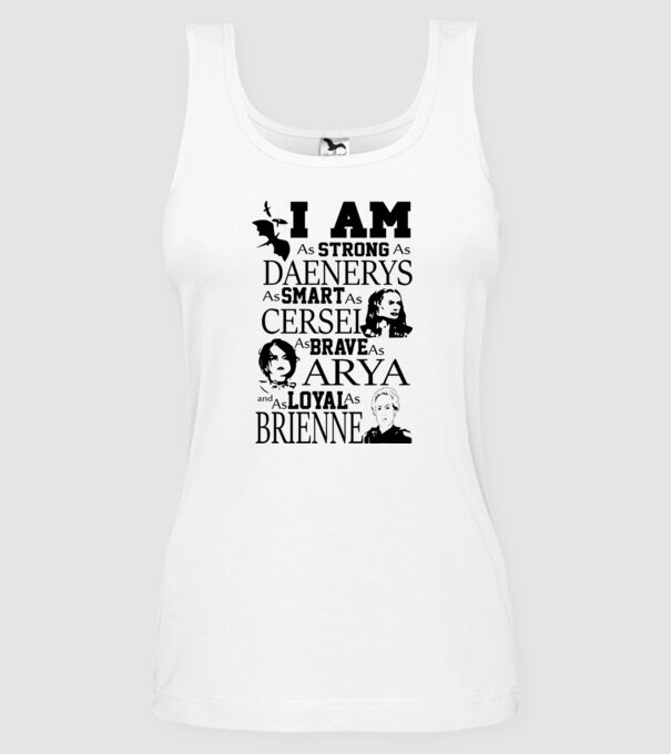 Strong as Daenerys model alb pe tricou