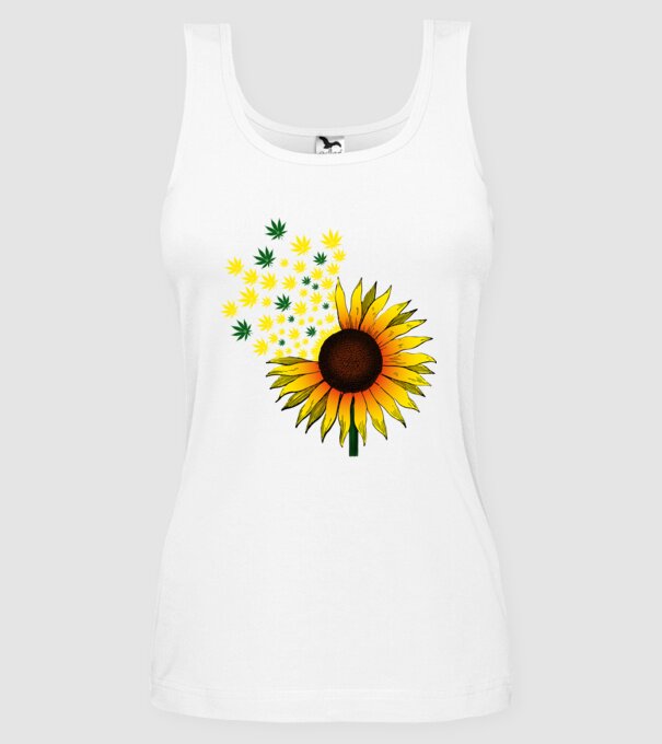 Sunflower Weed model alb pe tricou