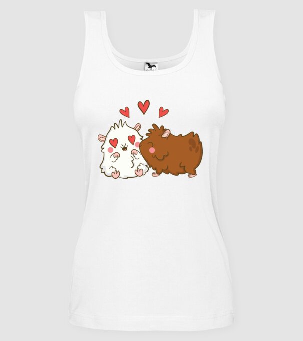 HAMSTERI ÎNDRĂGOSTIȚI model alb pe tricou