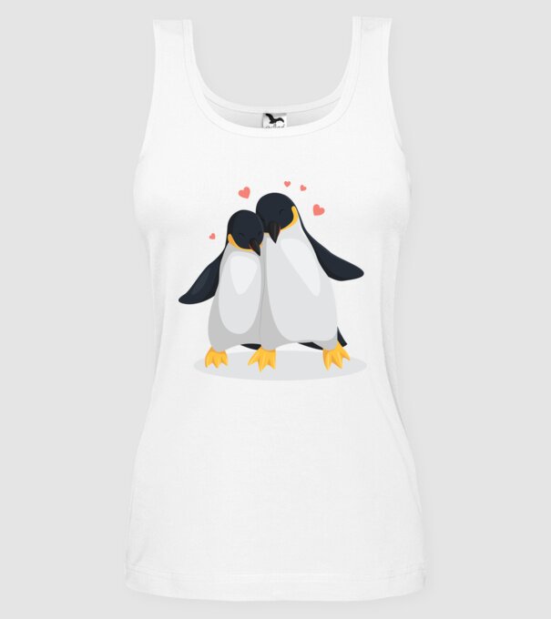 PINGUINI ÎNDRĂGOSTIȚI 8 model alb pe tricou