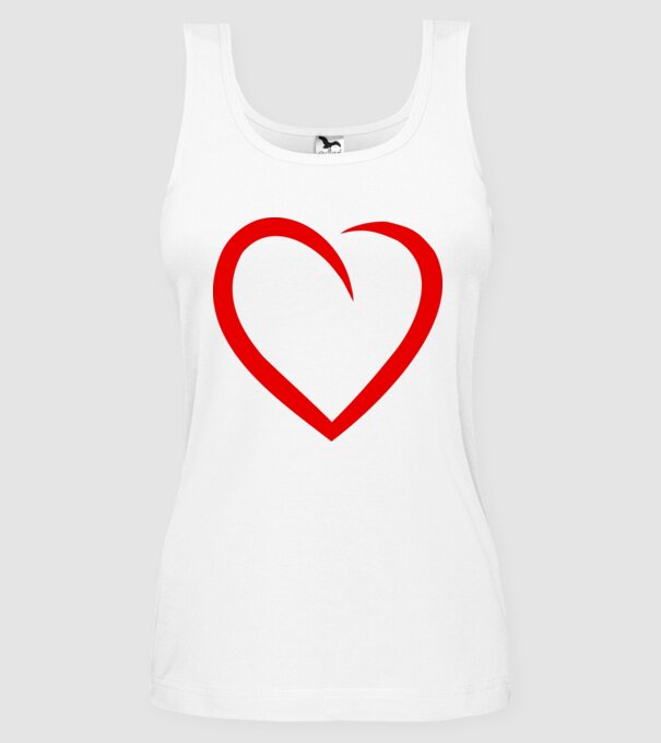 Szív model alb pe tricou
