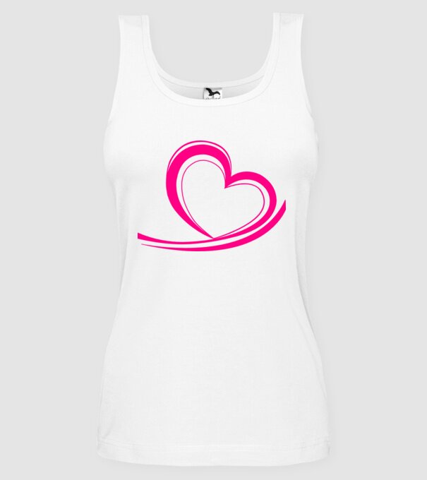 Linia inimii model alb pe tricou