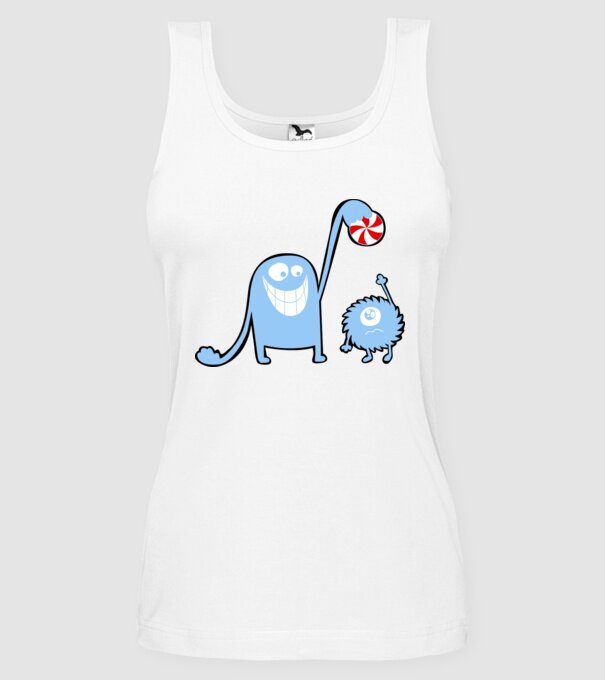 Szornyelde - Bomboană model alb pe tricou
