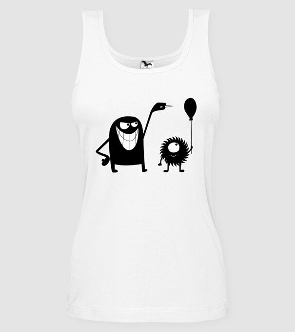 Szornyelde - Balon model alb pe tricou