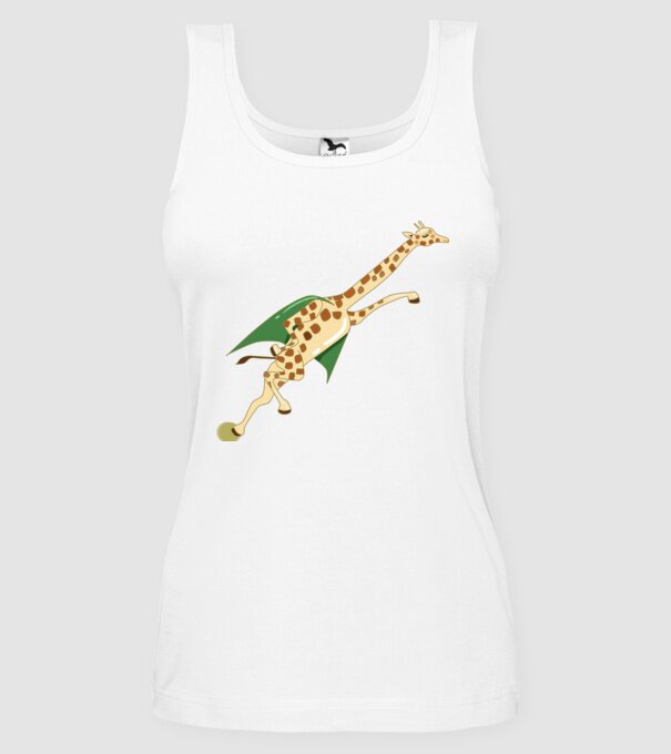 Girafă Super model alb pe tricou