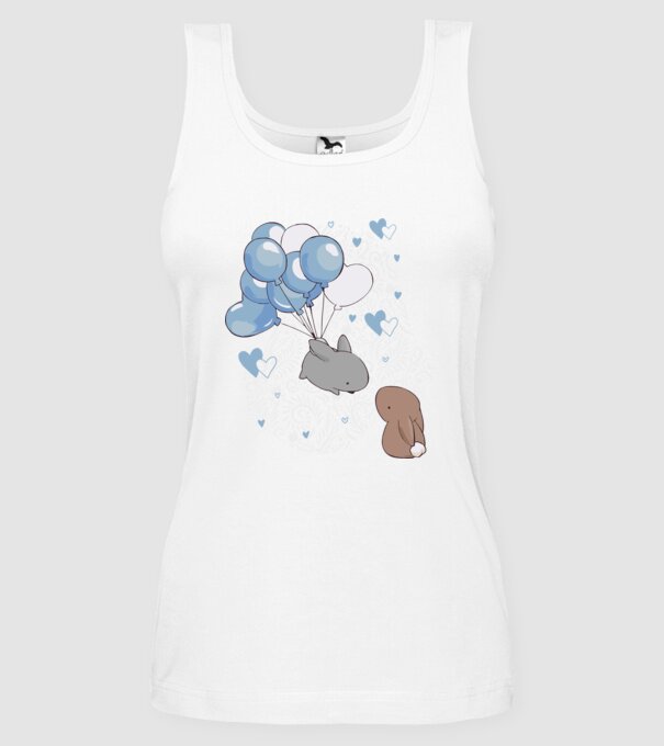 Tu ești melodia inimii mele iepurași model alb pe tricou