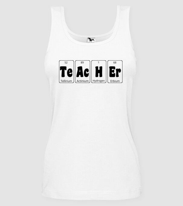 Teacher periodic model alb pe tricou