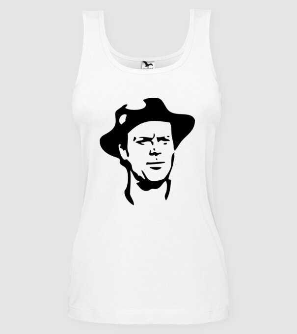 Terence Hill model alb pe tricou