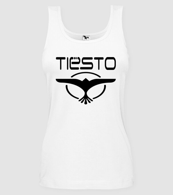 Tiesto logo model alb pe tricou