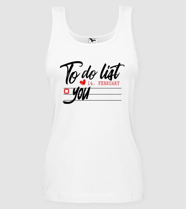 To do list model alb pe tricou