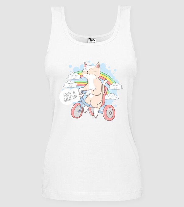Today is a great day model alb pe tricou