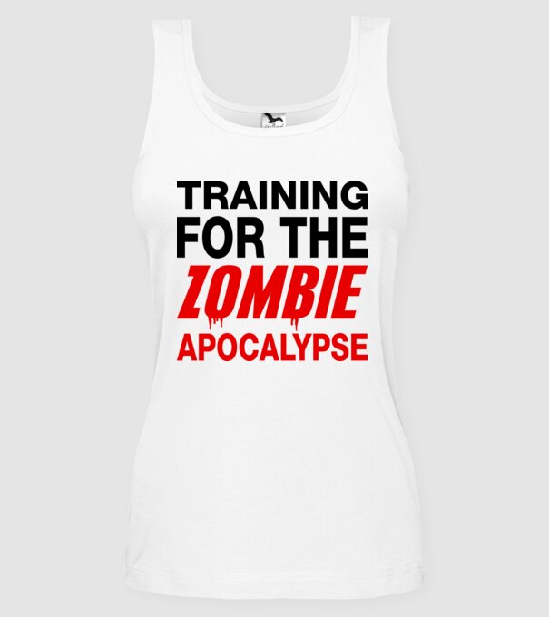 training for the zombie apocalypse model alb pe tricou