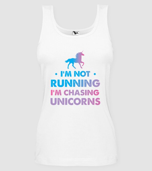 Unicorn Alergare model alb pe tricou