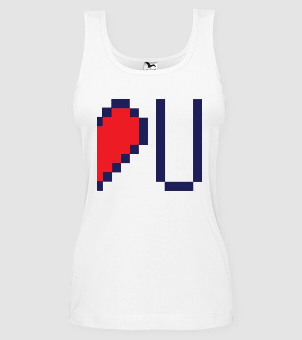 Love You 2nd part model alb pe tricou
