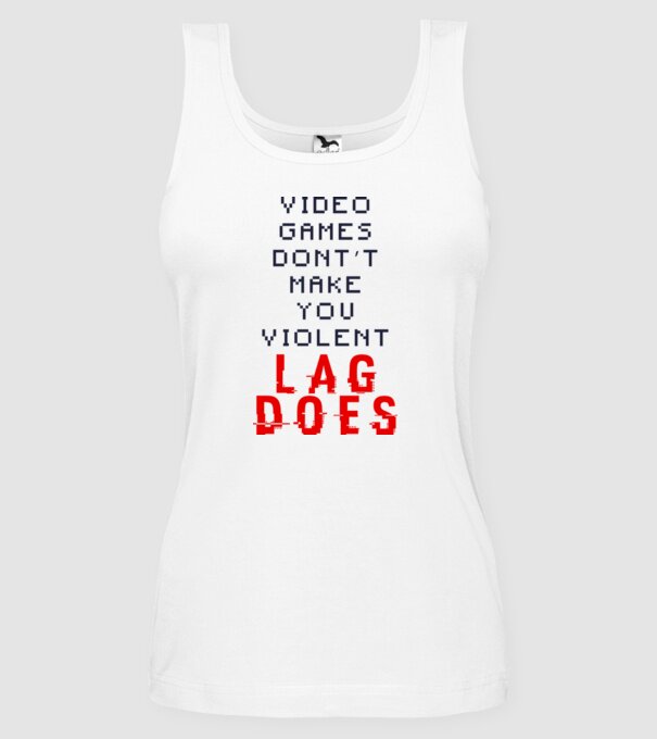 Violent lag model alb pe tricou