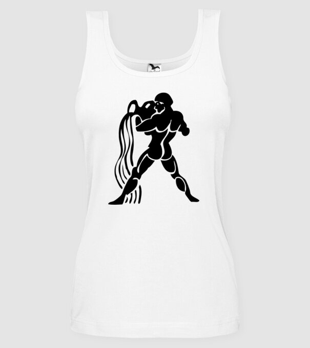 Aquarius Horoscope model alb pe tricou