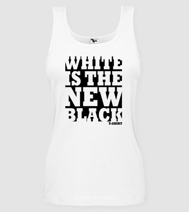 White is the new black model alb pe tricou