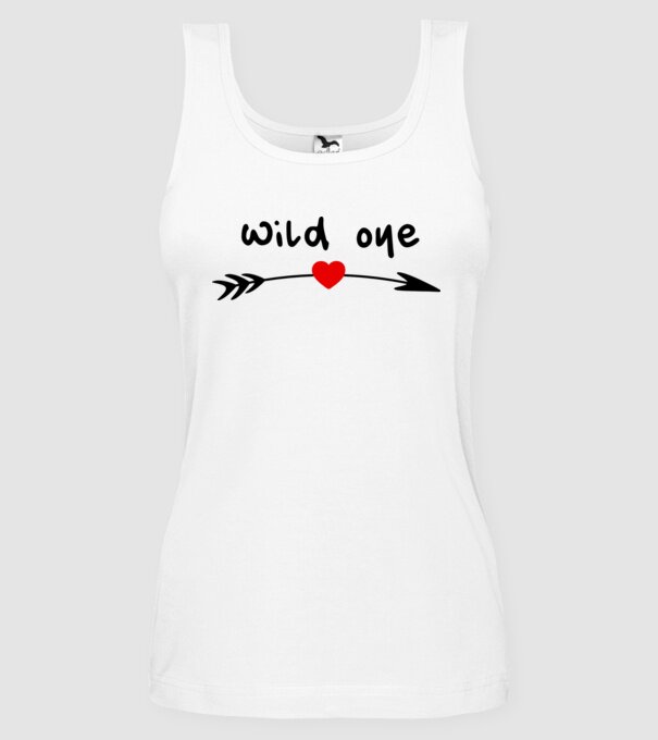 Wild one arrow model alb pe tricou