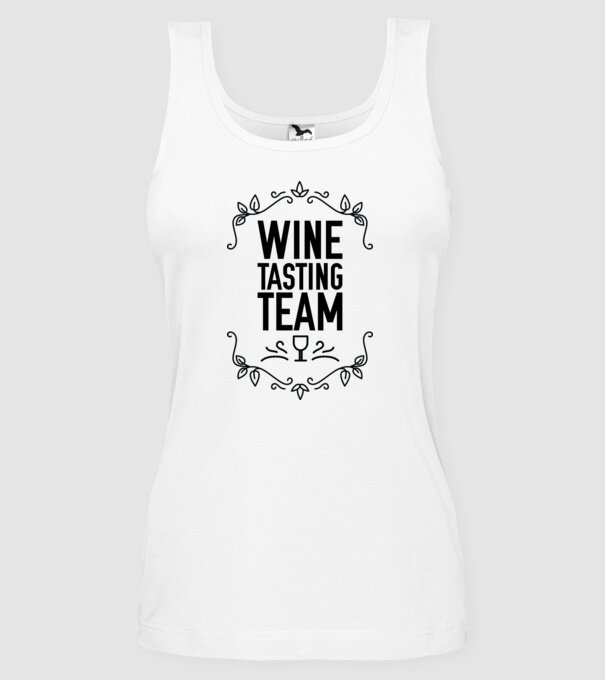 Wine tasting team Wine Tasting Team model alb pe tricou
