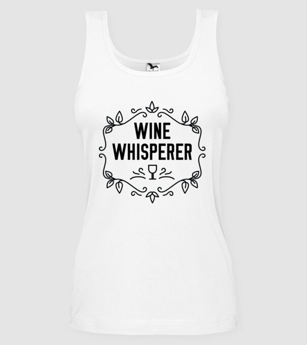 Wine tasting team Wine Whisperer model alb pe tricou