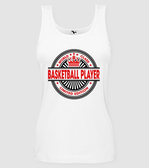 World class BACHETBALIST model alb pe tricou