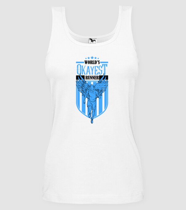 World okayest runner model alb pe tricou