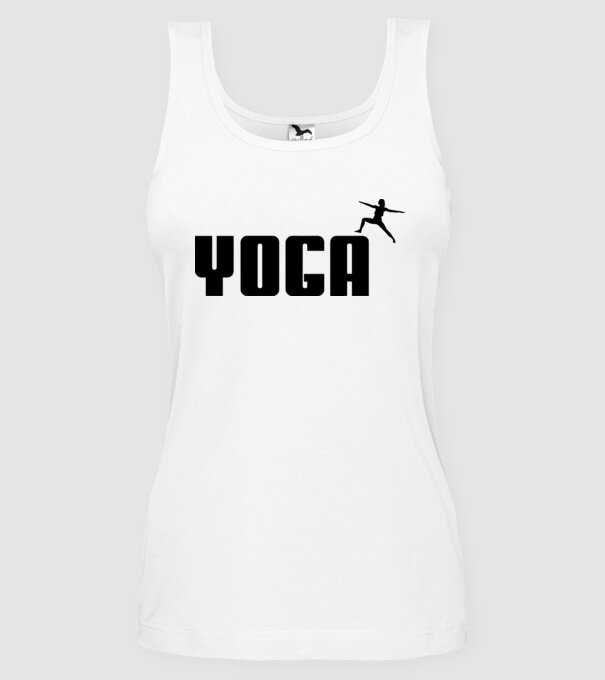 yoga model alb pe tricou