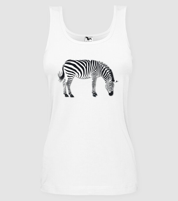 Zebră model alb pe tricou