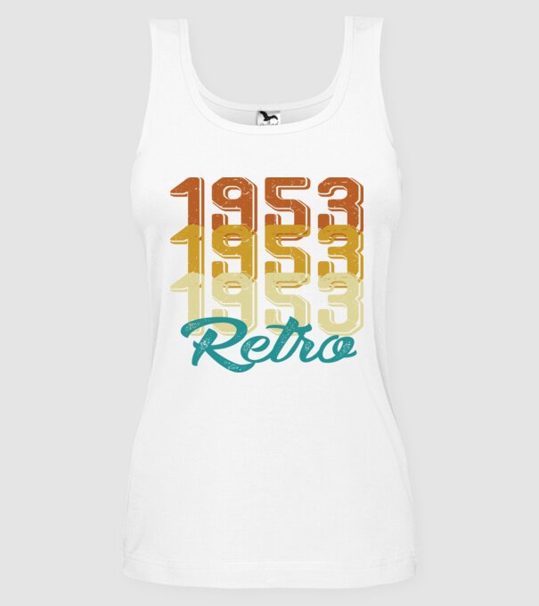 1953 Retro model alb pe tricou