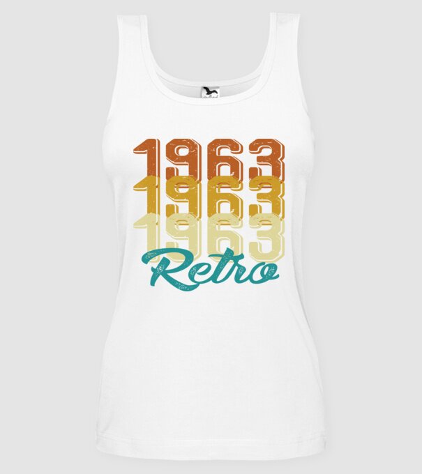 1963 Retro model alb pe tricou