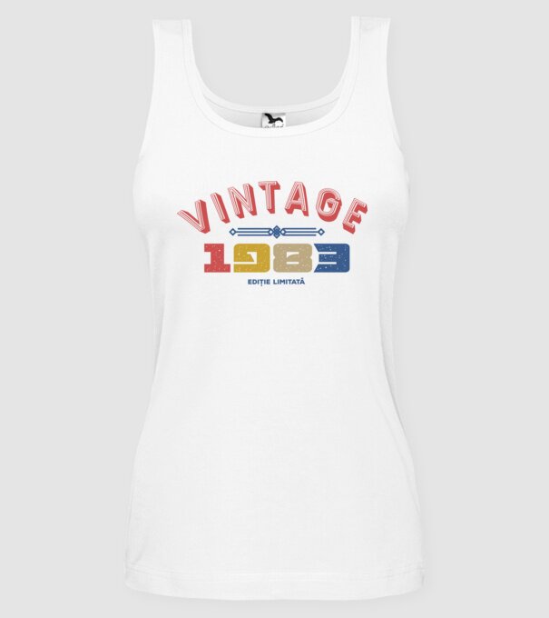 1983 Ediție limitată model alb pe tricou