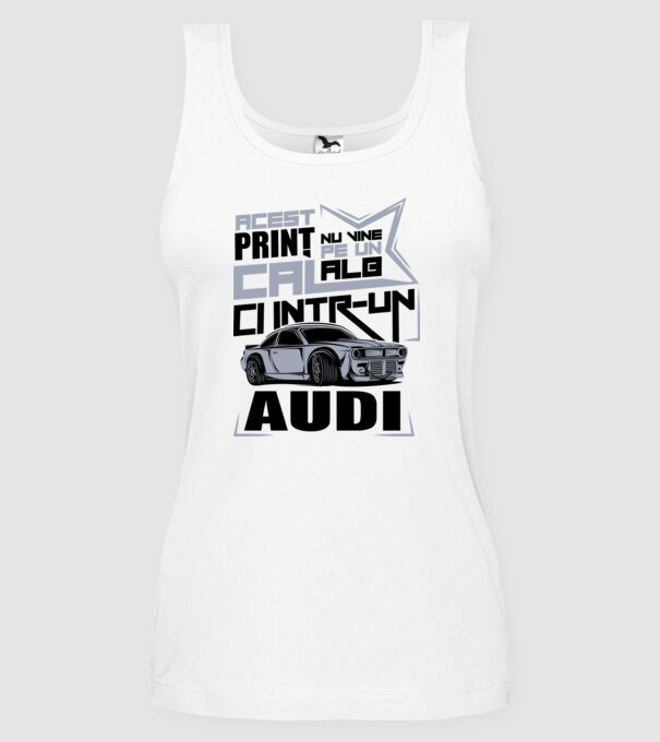 Acest prinț nu vine pe un cal alb, ci într-un Audi model alb pe tricou