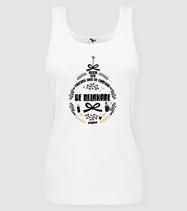 acesta este tricoul meu de Crăciun_ de relaxare model alb pe tricou