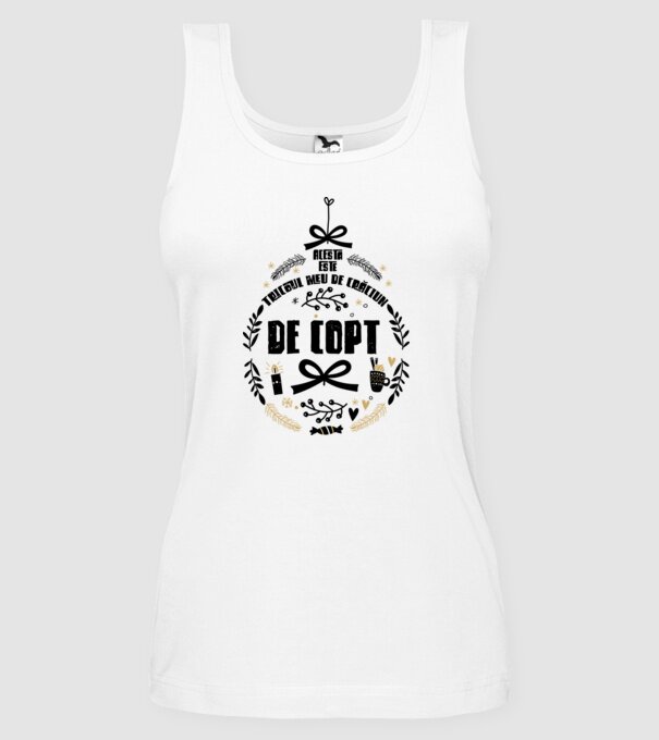 acesta este tricoul meu de Crăciun_de copt model alb pe tricou