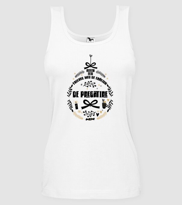 acesta este tricoul meu de Crăciun_de pregătire model alb pe tricou
