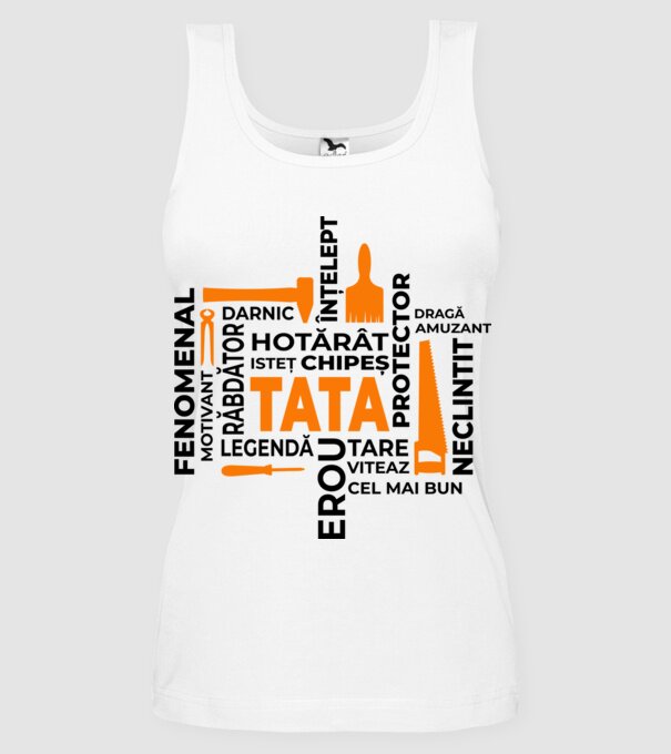 Acronimele tatălui model alb pe tricou