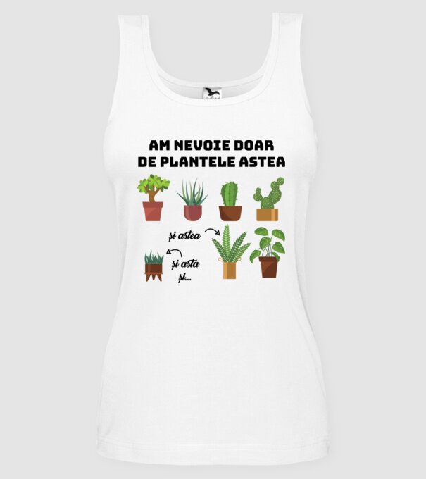 am nevoie doar de plantele astea model alb pe tricou