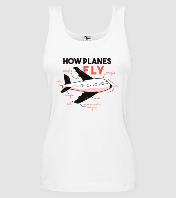 Avioane model alb pe tricou