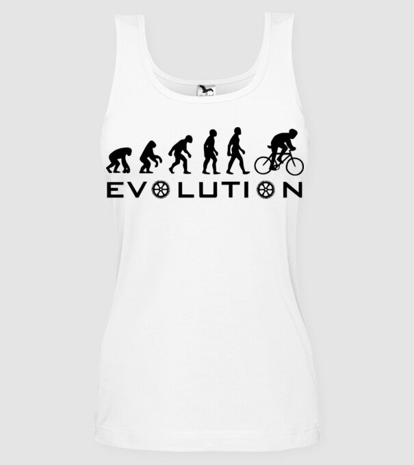 Bike evolution model alb pe tricou
