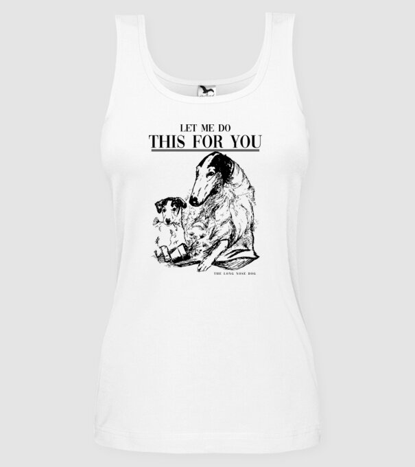 BORZOI Elagant model alb pe tricou