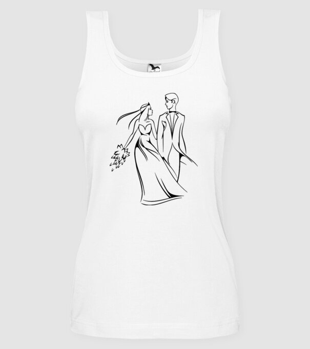 BR01 - mireasă model alb pe tricou