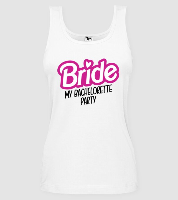 Bride Barbie model alb pe tricou