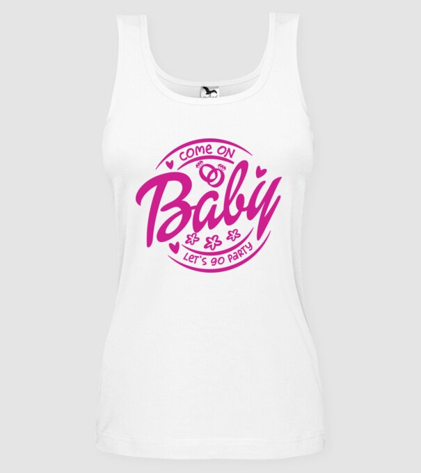 Bride Barbies Baby lets go party model alb pe tricou