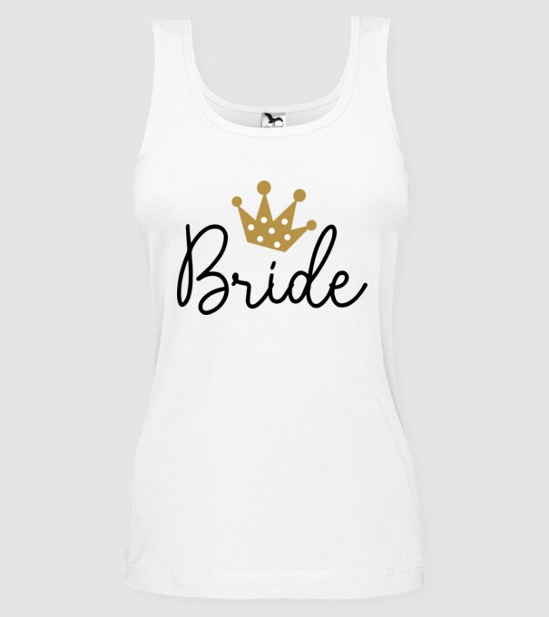 Bride princess model alb pe tricou