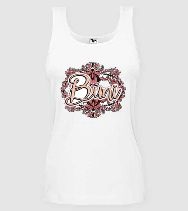 Buni model alb pe tricou