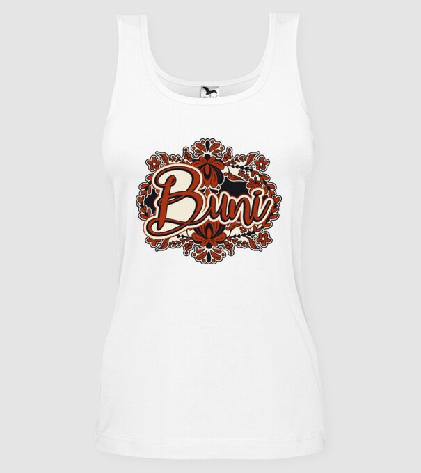 Buni model alb pe tricou