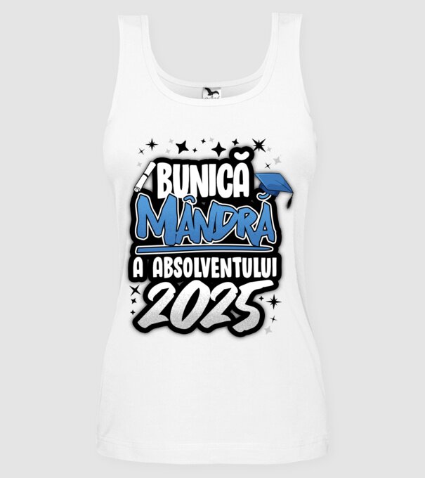 Bunică MÂNDRĂ a absolventului model alb pe tricou
