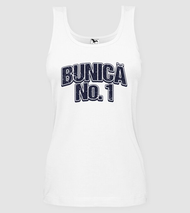 Bunică No.1 model alb pe tricou